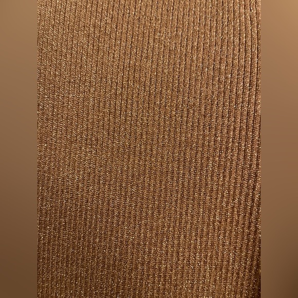 NWT A.L.C. Quentin Knit Wide-Leg Pants in Metallic/Brown, Size XS - Picture 12 of 15